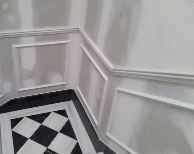 Instalación de baquetones.